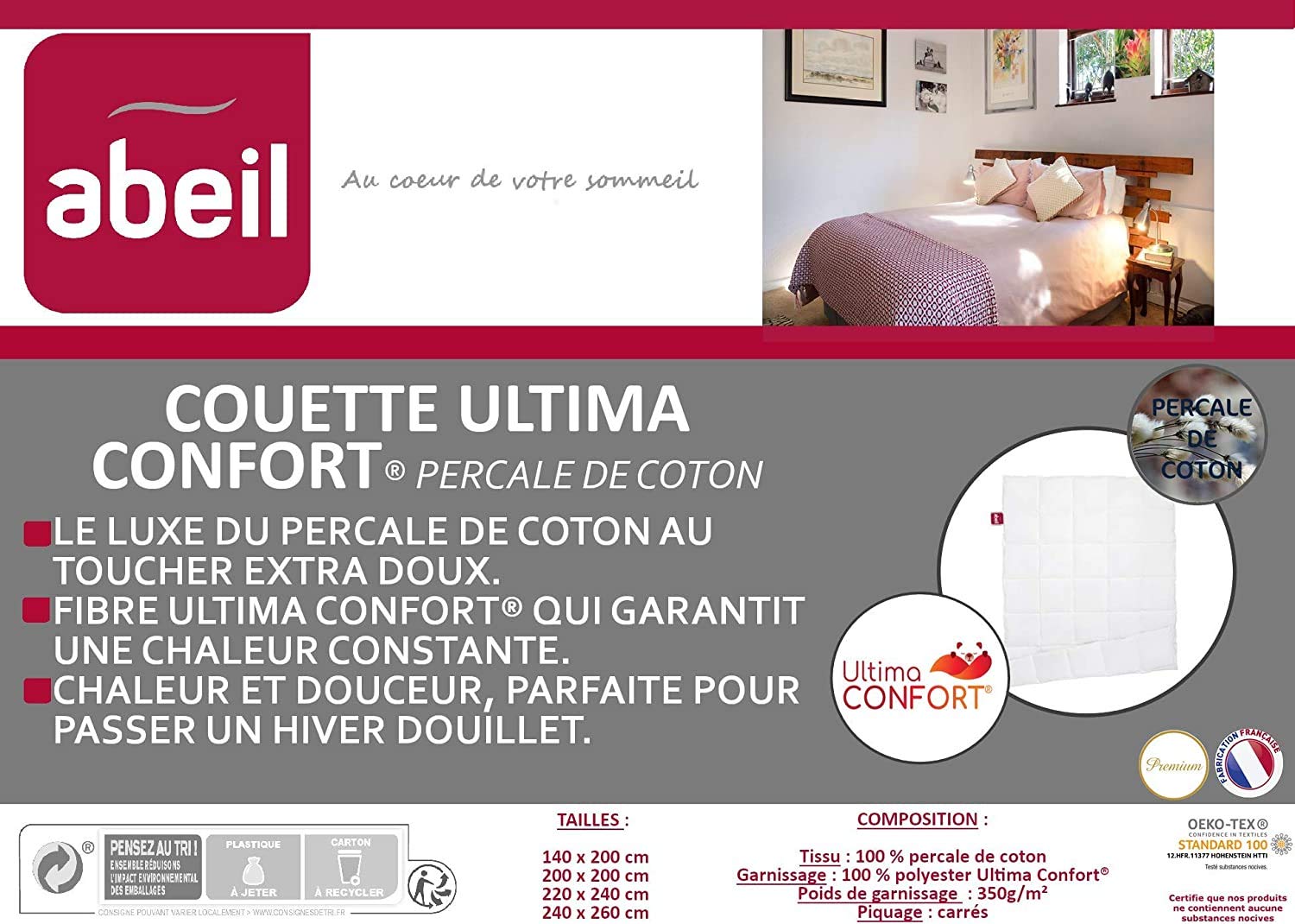 abeil-premium-ultima-couette-chaude-220x240-percale-coton image 7