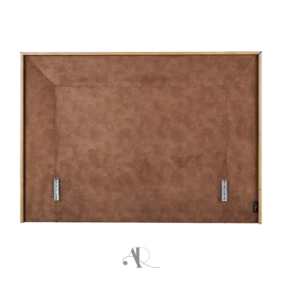andr-renault-bordeaux-t-te-de-lit-tissu-bois-massif image 1