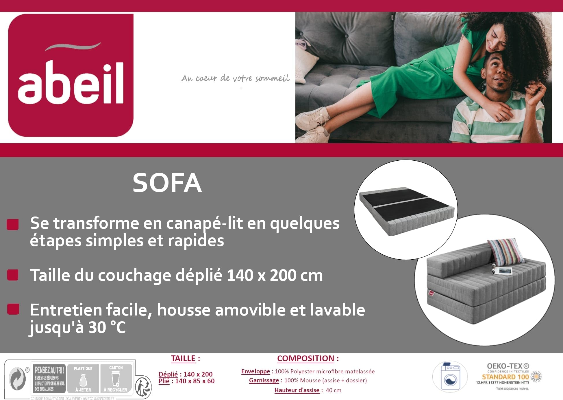 abeil-sofa-chauffeuse-matelas-appoint-2-personnes-140x200 image 5