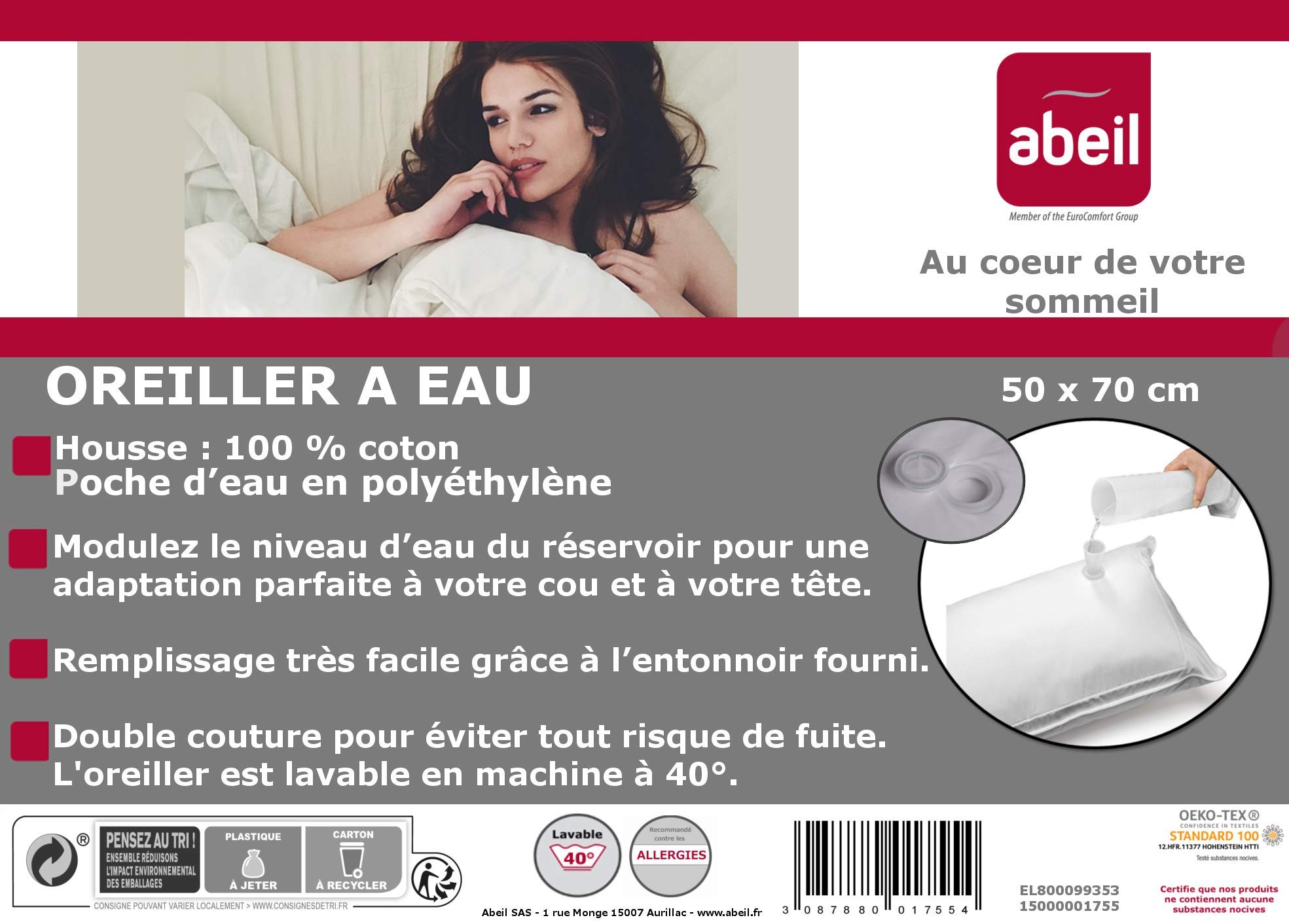 abeil-oreiller-eau-50x70-oreiller-ergonomique-fermet-r-glable image 6