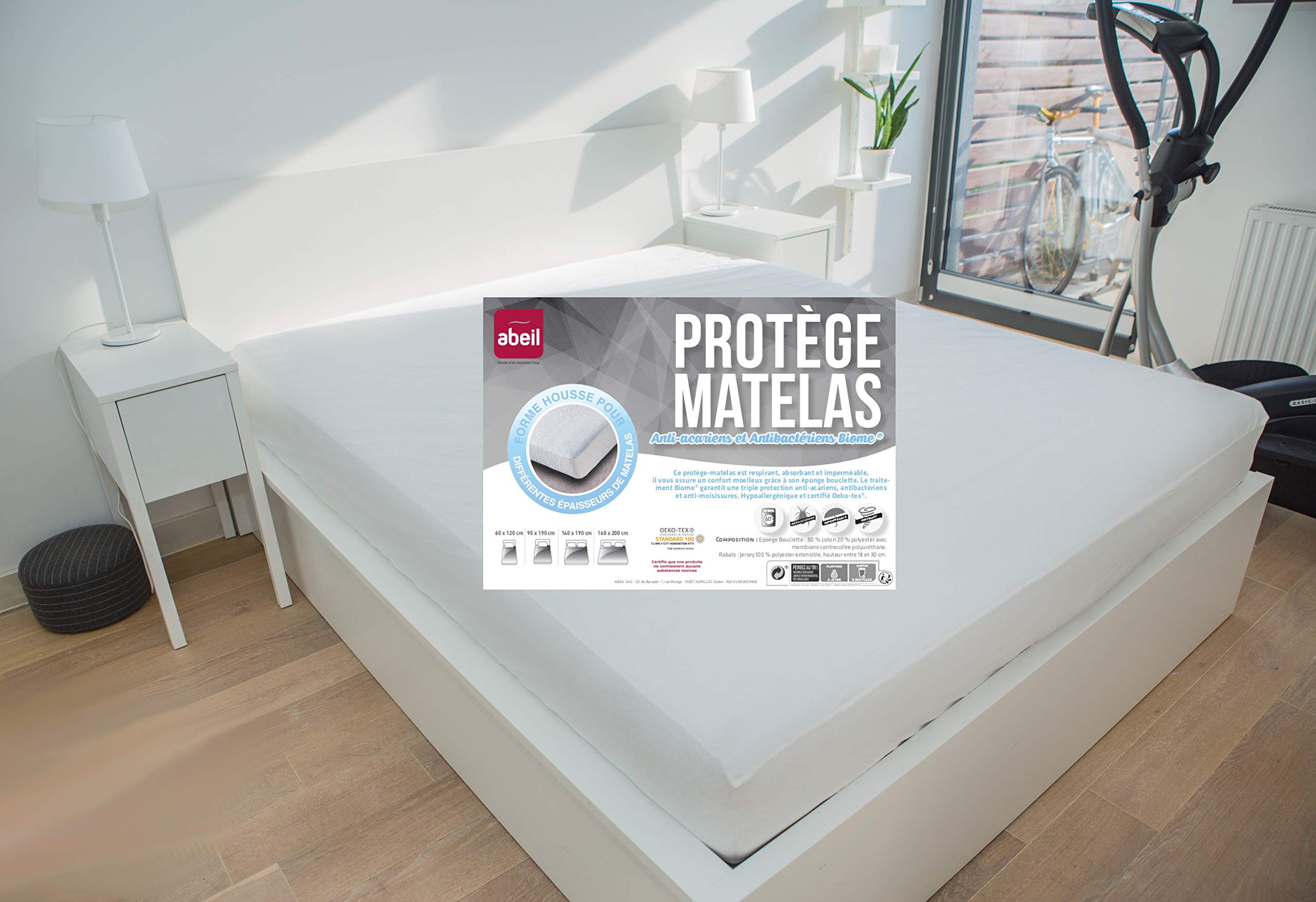 abeil-prot-ge-matelas-biome-140x190-al-se-imperm-able-coton image 2