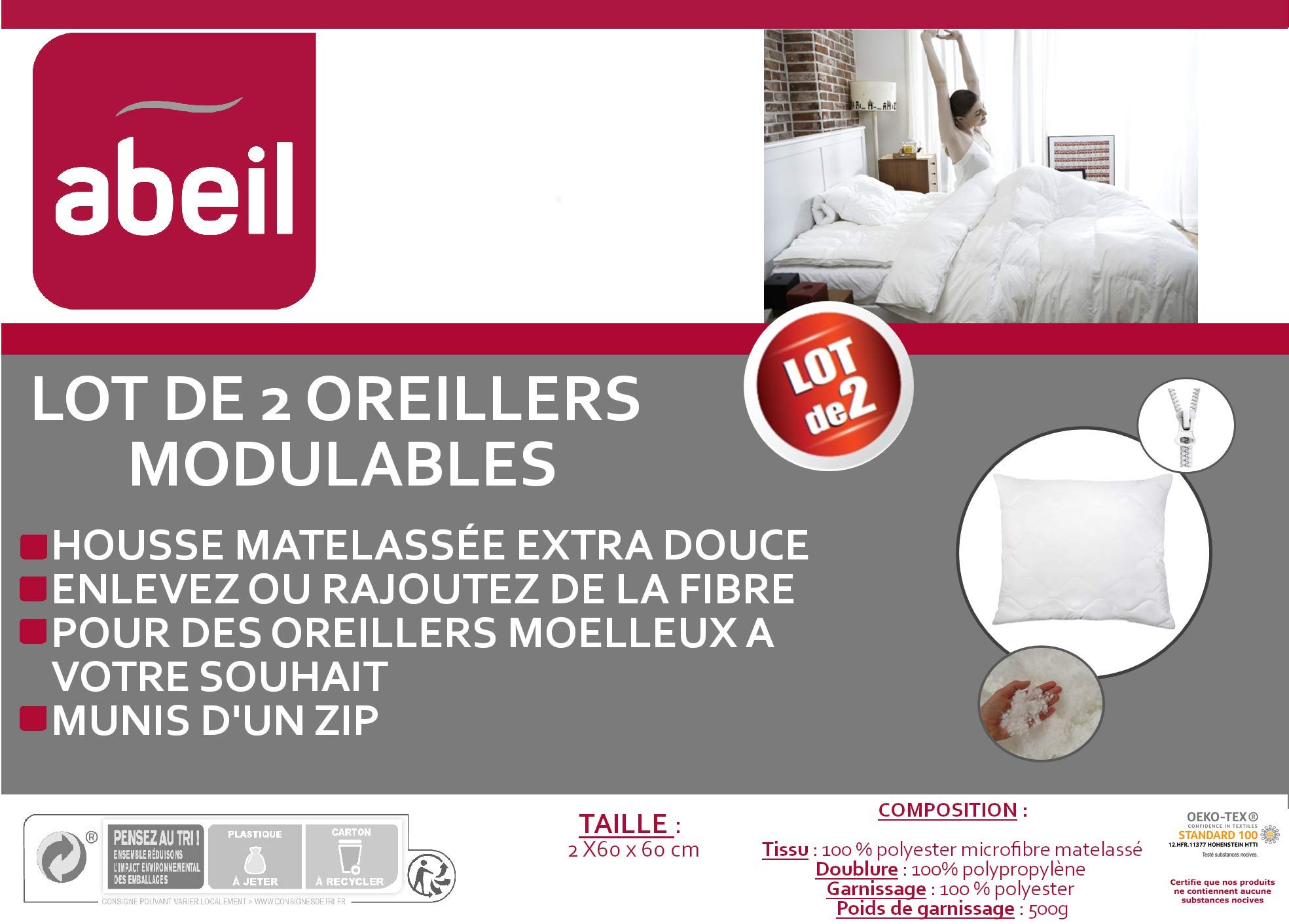 abeil-oreillers-moelleux-lot-2-modulables-60x60-fermet-r-glable image 2