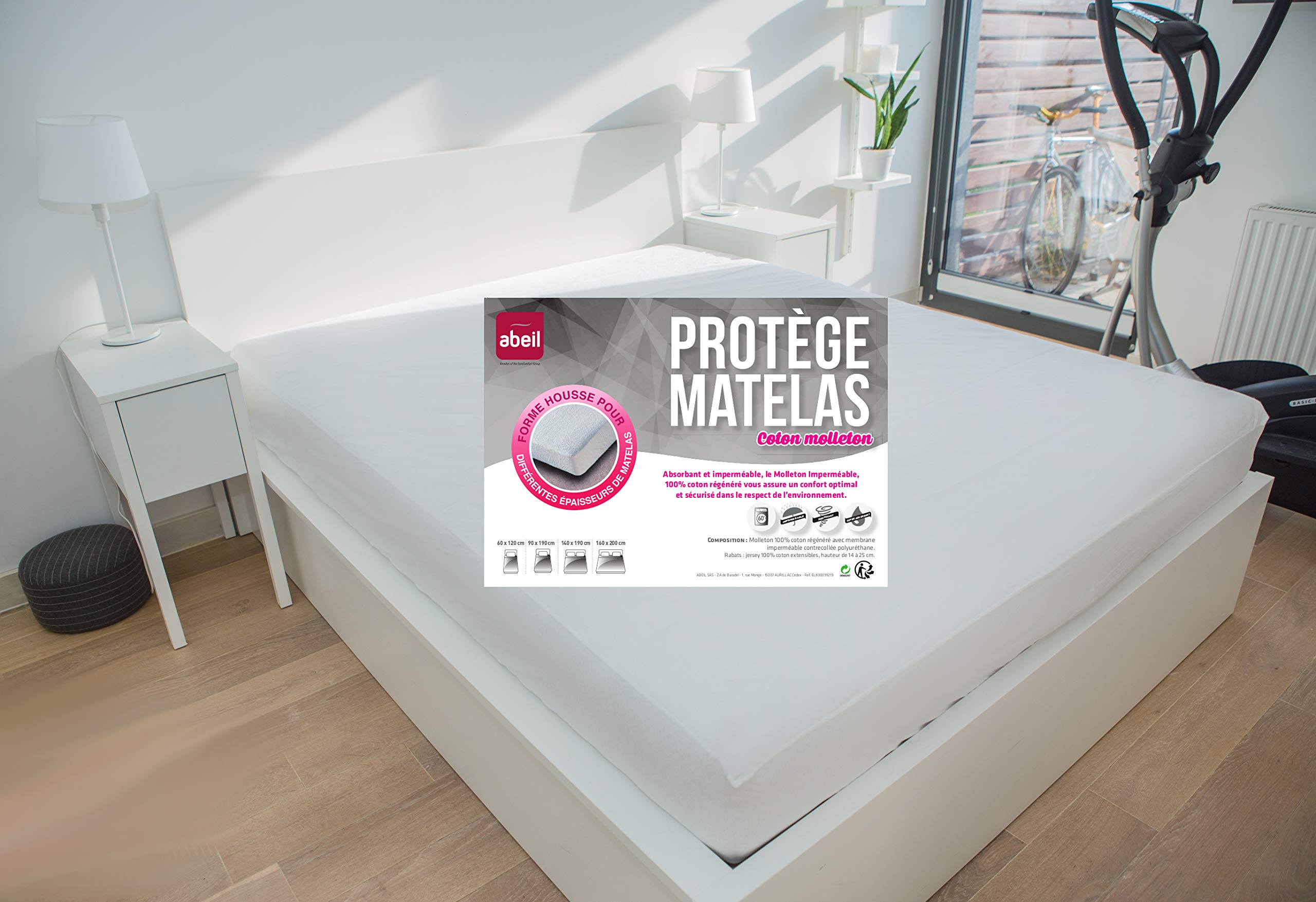 abeil-prot-ge-matelas-imperm-able-140x190-cm-coton-blanc image 1