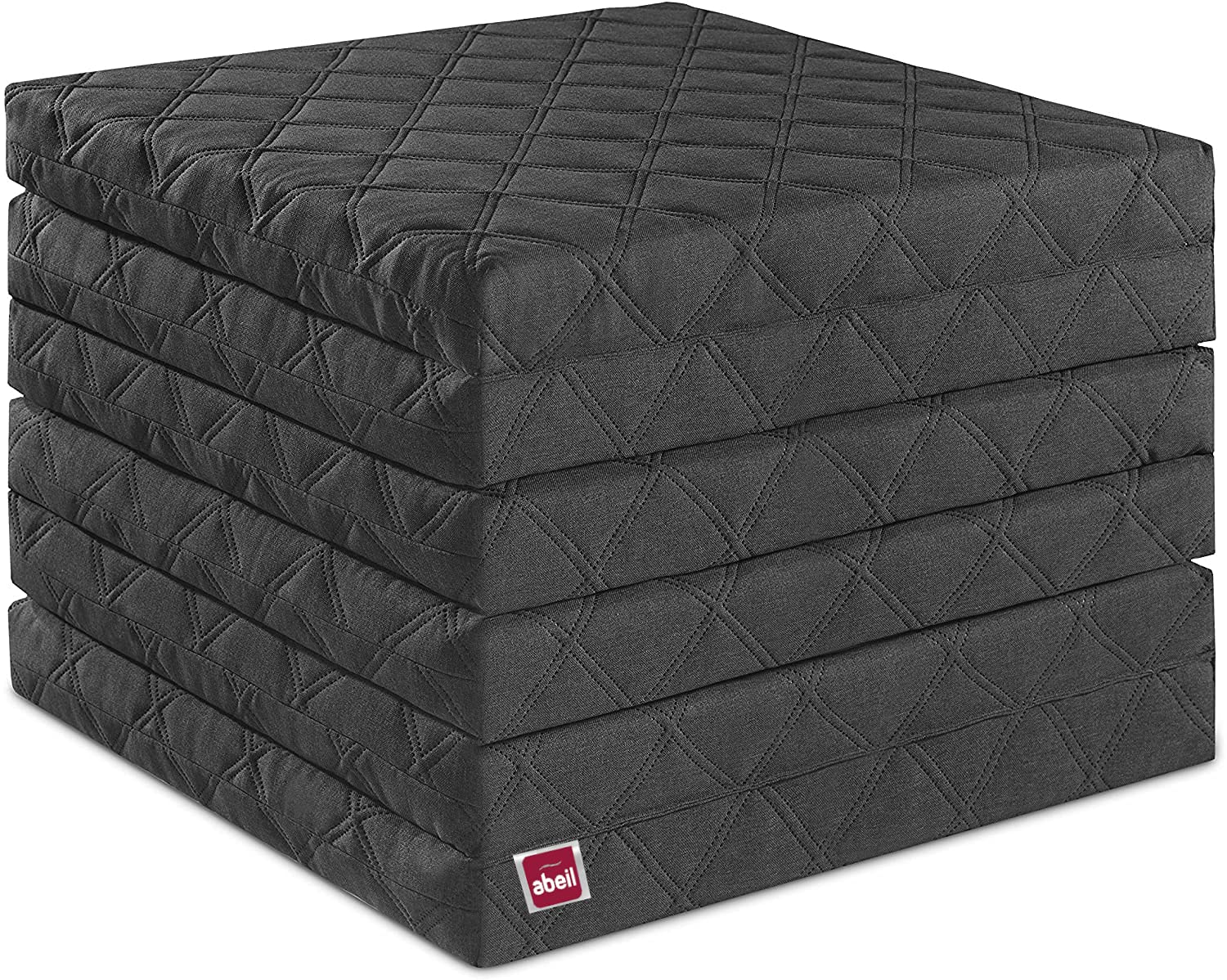 abeil-matelas-chauffeuse-d-appoint-2-personnes-housse-grise image 3