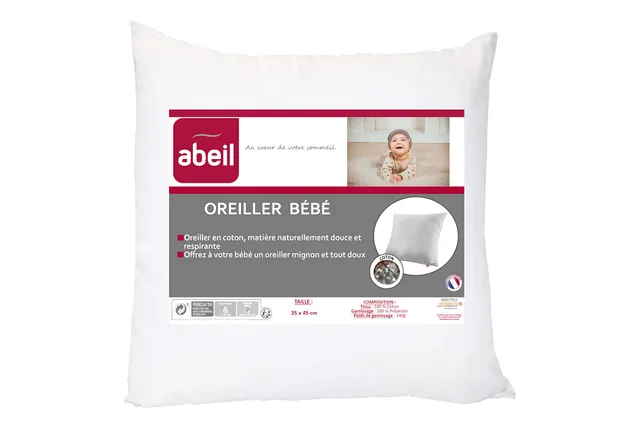 abeil-p-tite-abeil-oreiller-b-b-35x45-coton-respirant image 1