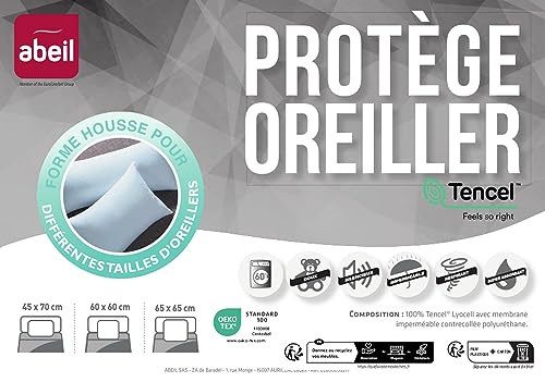 abeil-prot-ge-oreiller-tencel-65x65-imperm-able-blanc-jersey image 6