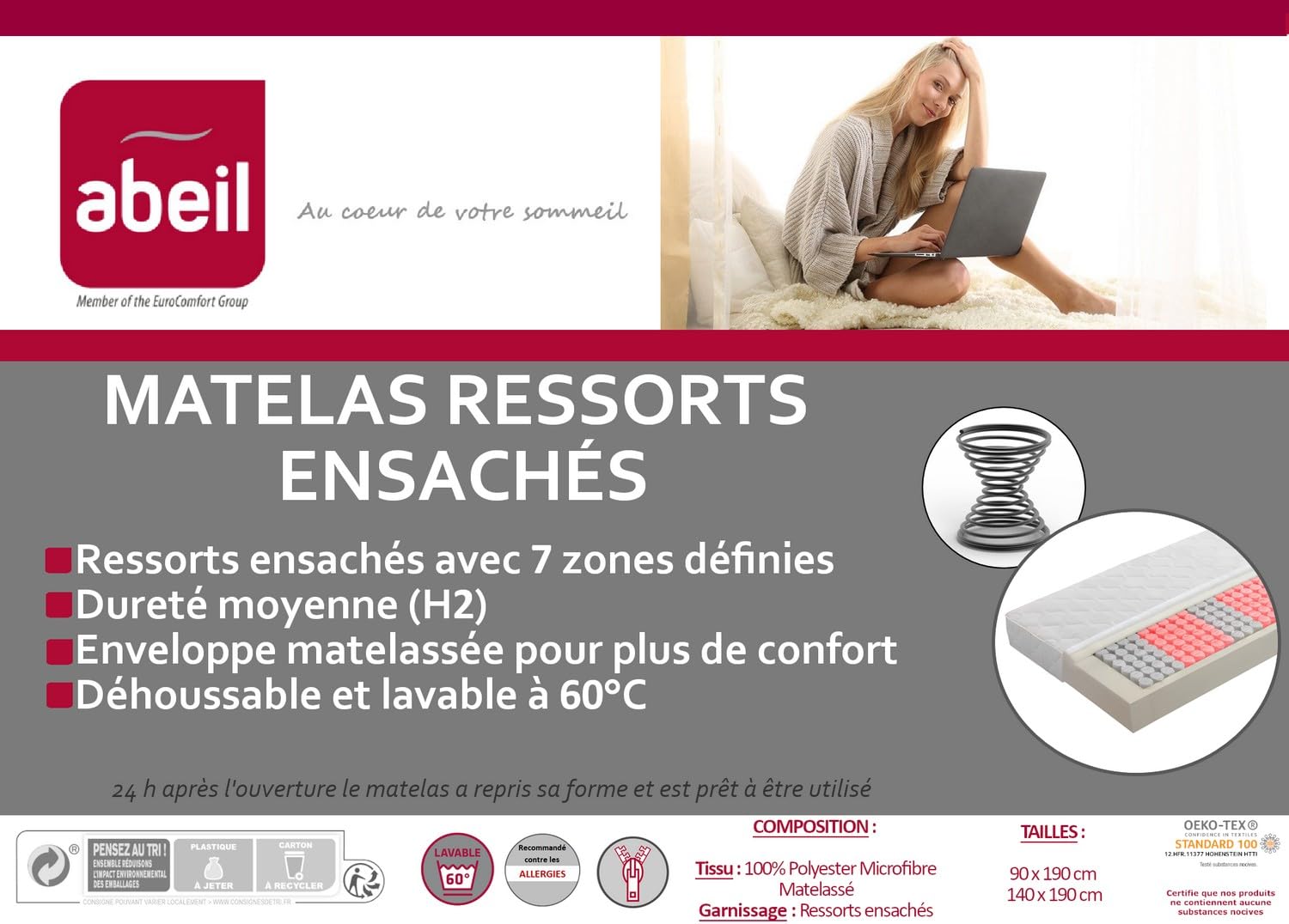 abeil-ressorts-ensach-s-matelas-90x190-7-zones-h2 image 7