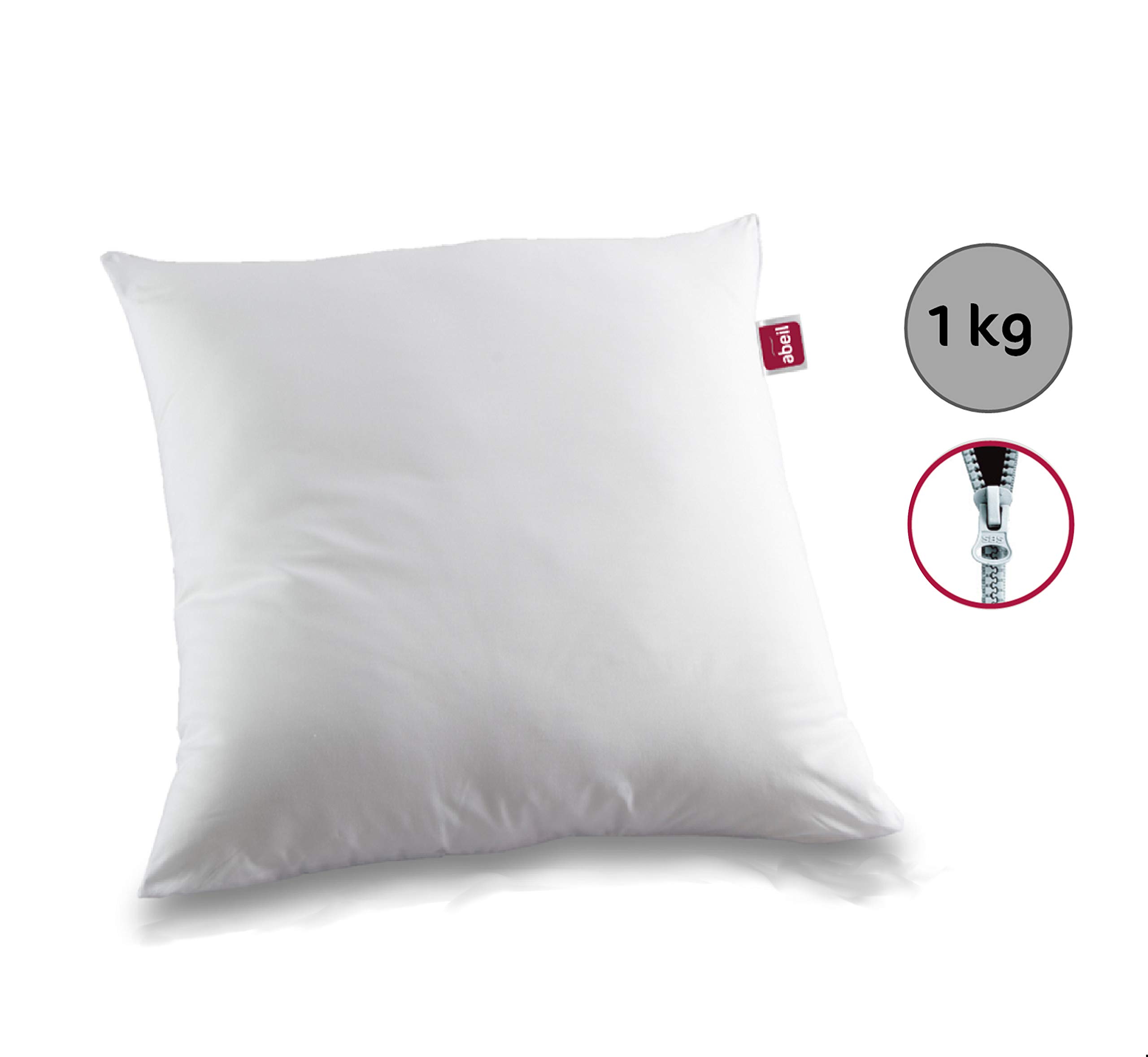 abeil-oreillers-moelleux-zip-r-glable-80x80-garnissage-1kg image 2