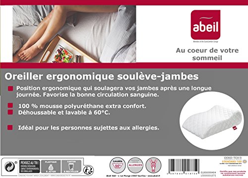 abeil-ergonomique-oreiller-repose-jambes-68x40-blanc image 7
