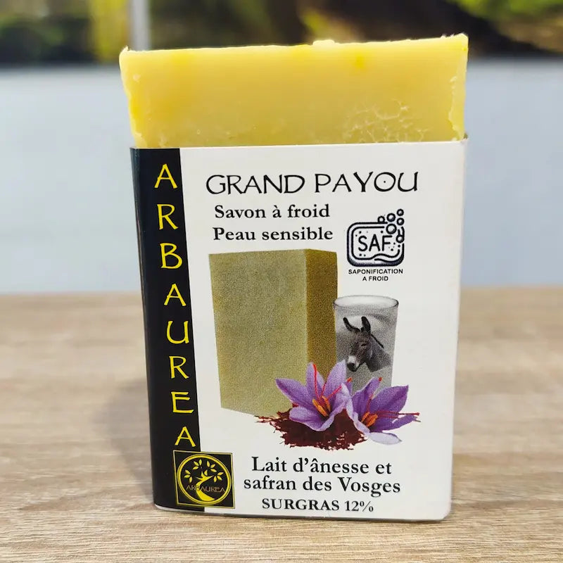 arbaurea-grand-payou-savon-100g-lait-d-nesse-safran-sans-parfum image 1