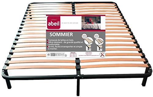 abeil-matelas-sommier-lattes-140x190-cm-noir-kit image 5