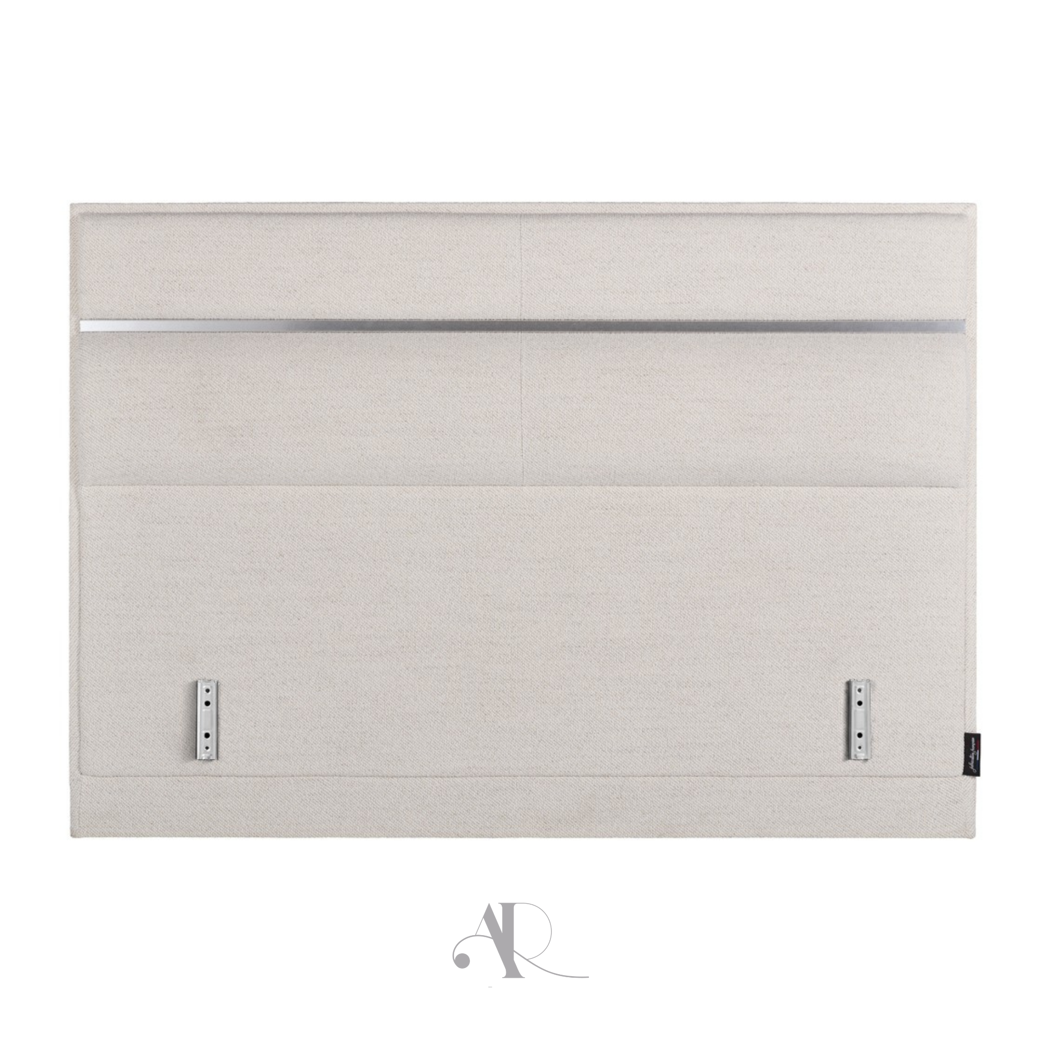 andr-renault-stockholm-t-te-de-lit-tissu-coussins-alu image 1