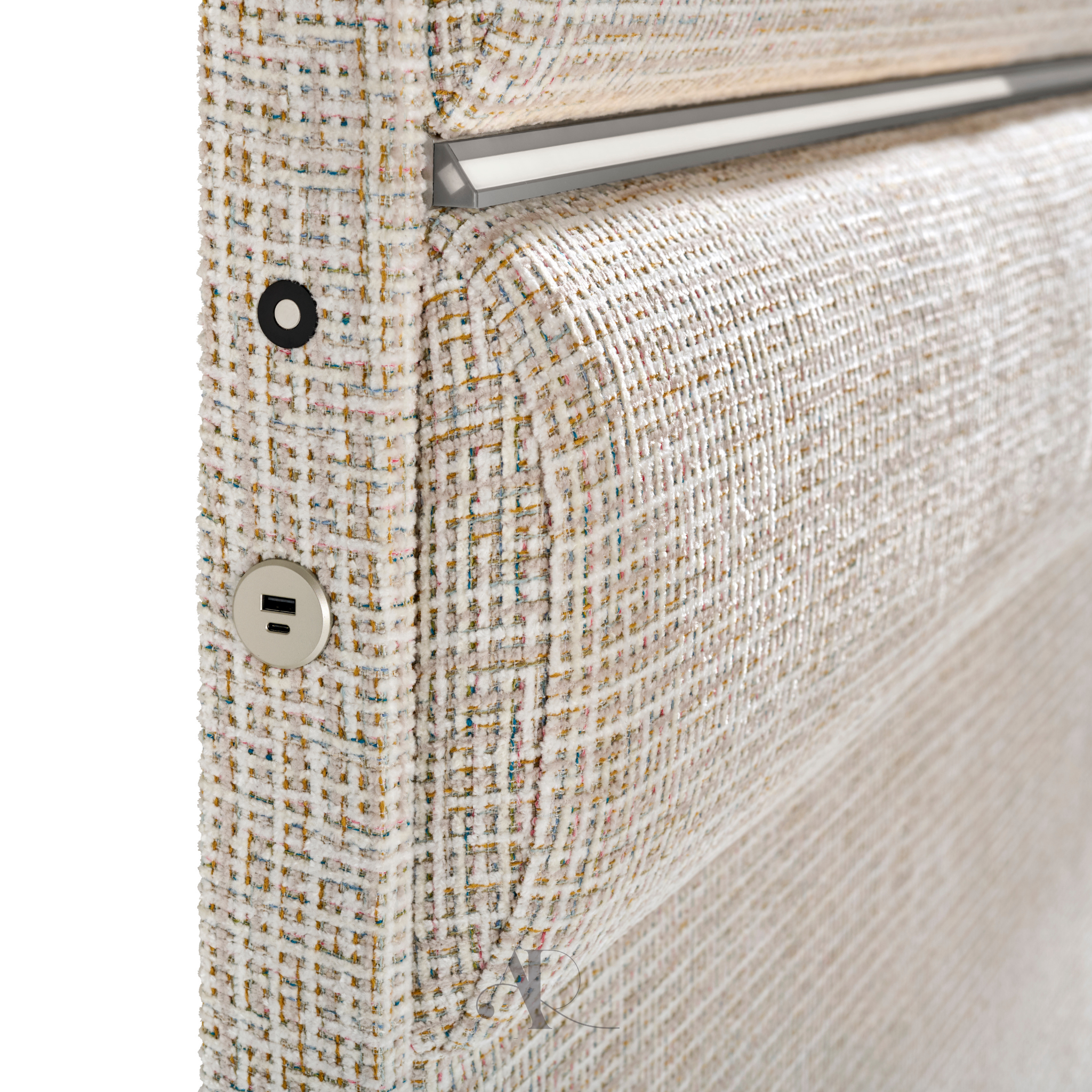 andr-renault-berlin-t-te-de-lit-tissu-coussins-led-usb image 3