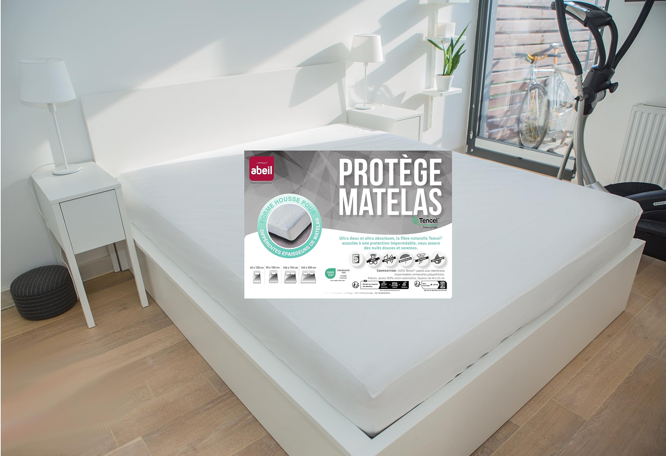 abeil-prot-ge-matelas-tencel-90x190-al-se-imperm-able-jersey image 2
