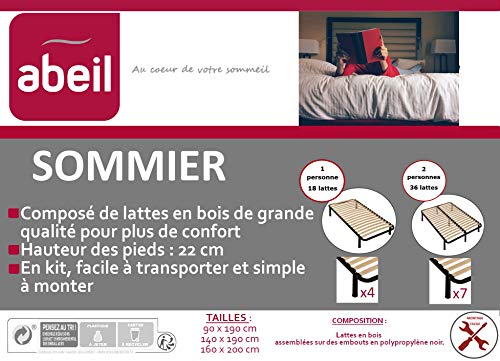 abeil-matelas-sommier-lattes-140x190-cm-noir-kit image 7